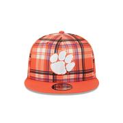 Clemson New Era 950 Plaid Statement Flat Bill Snapback Cap